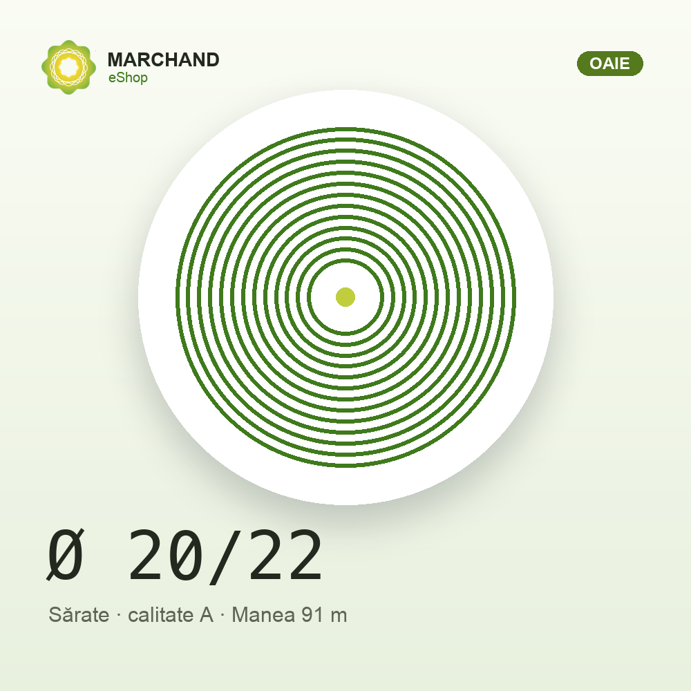 Membrane naturale de oaie sărate — calibru 20/22, calitate A (manea 91 m)