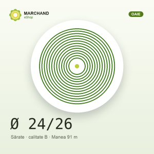 Membrane naturale de oaie sărate — calibru 24/26, calitate B (manea 91 m)